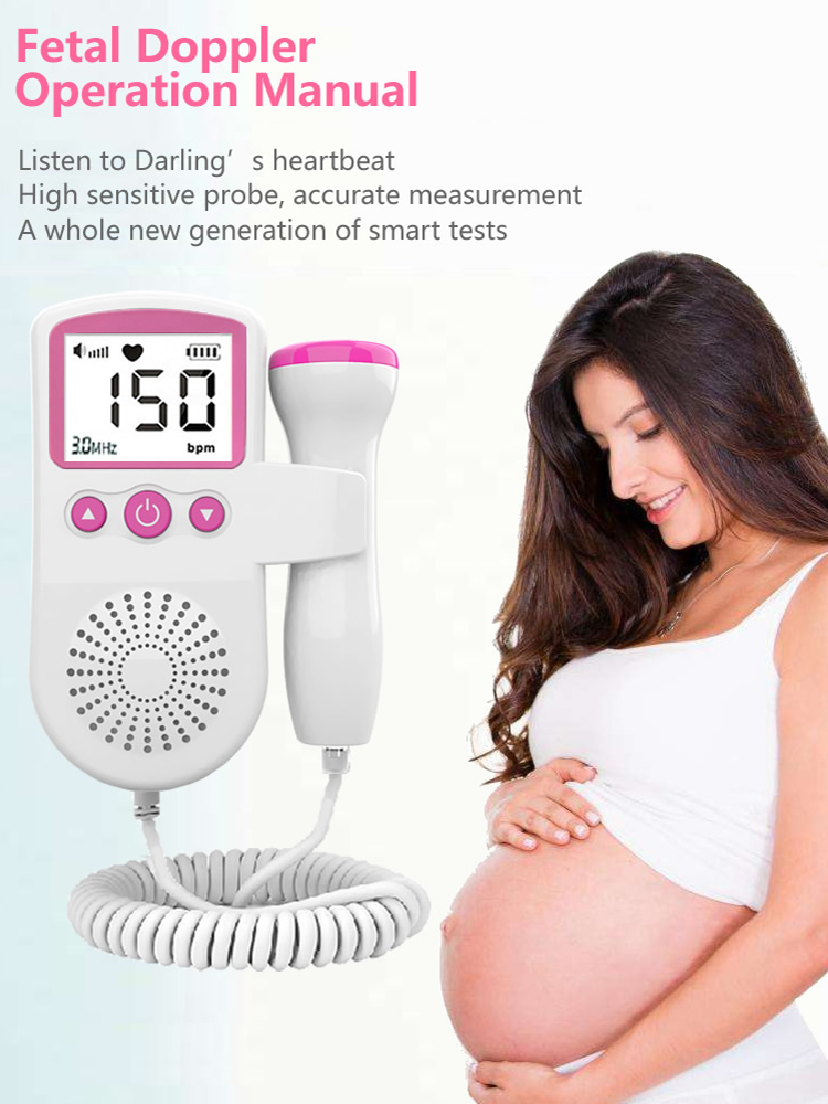 Original Cofoe Fetal Doppler Heartbeat Detector Portable Pregnant Baby ...