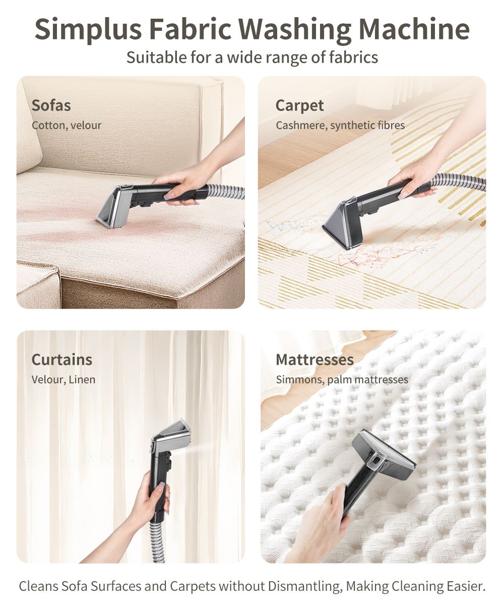 Simplus Wet and Dry Vacuum Cleaner for Carpet Sofa Multi-Purpose Fabric ...