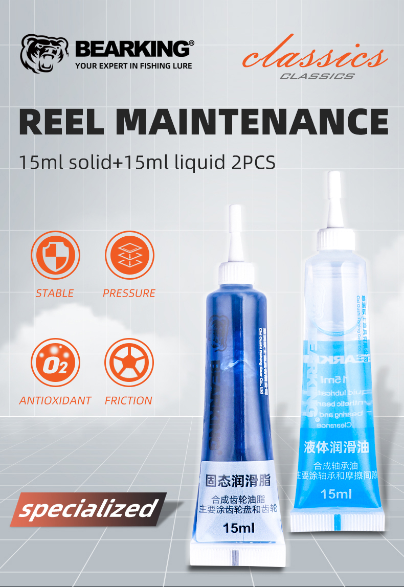 BEARKING Fishing Reel Maintenance Oil and Grease Bearing Lubricant oil ...