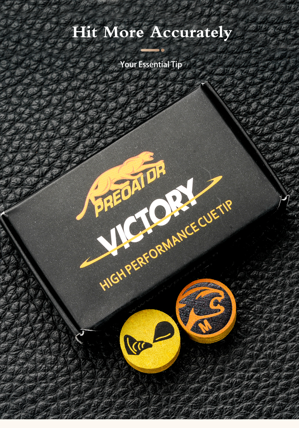 PREOAIDR Victory 3142 Z2 Billiard Tip 14mm H/M/S Pool Cue Stick Tip 8 ...