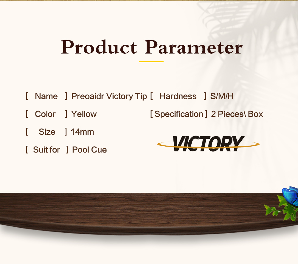 PREOAIDR Victory 3142 Z2 Billiard Tip 14mm H/M/S Pool Cue Stick Tip 8 ...