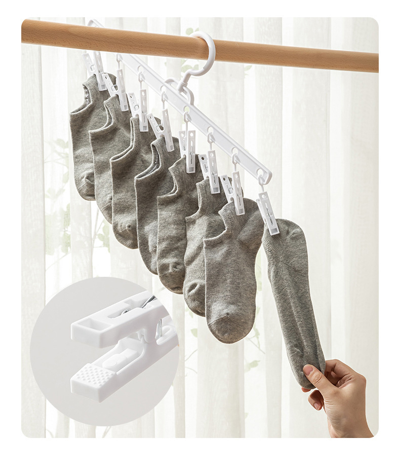 Trendy New Multi-functional Sock Clips with Clothespins, Windproof Sock ...