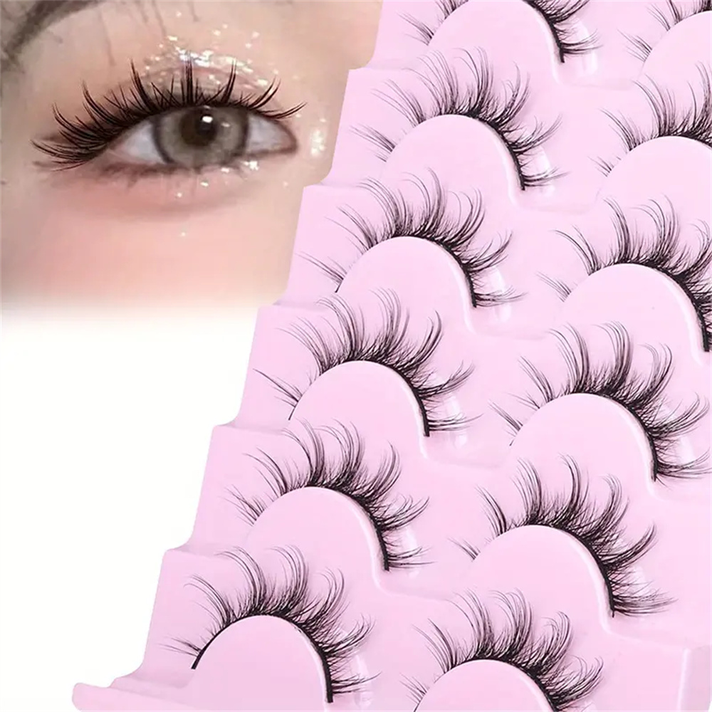 10 Pairs Of Comic Eyelashes - Natural Cross Thick False Eyelashes, A ...