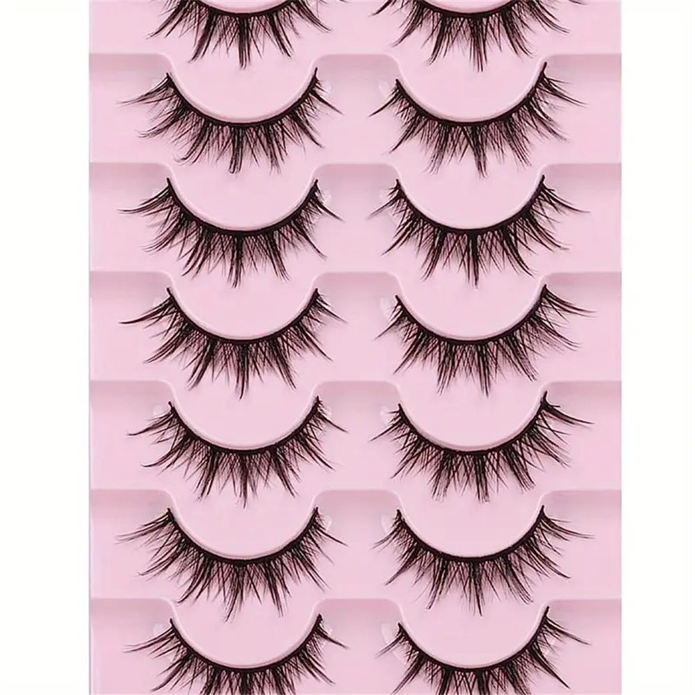 10 Pairs Of Comic Eyelashes - Natural Cross Thick False Eyelashes, A ...