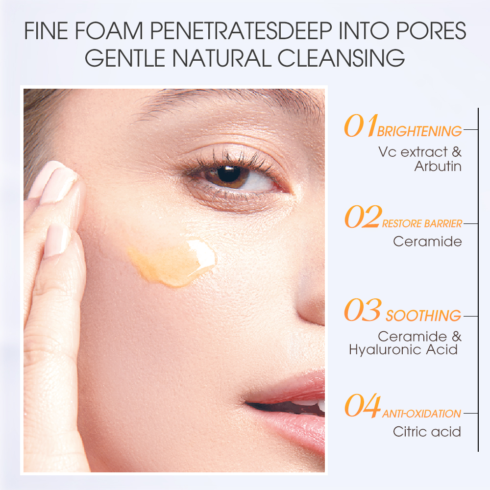 SKINEVER Vitamin C Whitening Facial Cleanser Gentle Cleansing Skincare