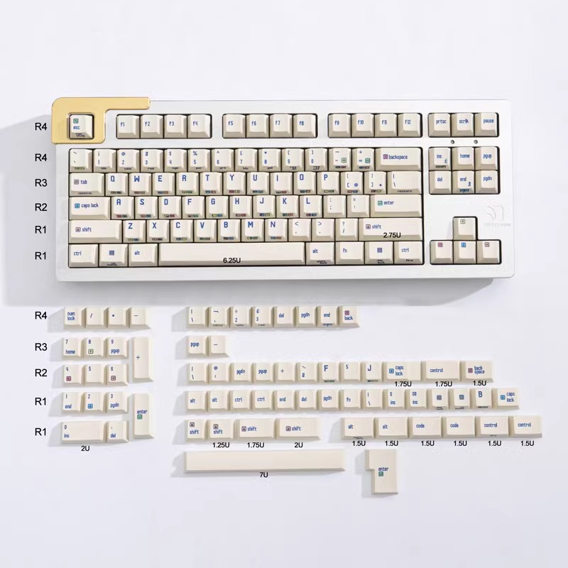 Gmk C64 Resin 153 Keys Cherry Profile Pbt Keycap Dye-Sub English Custom ...