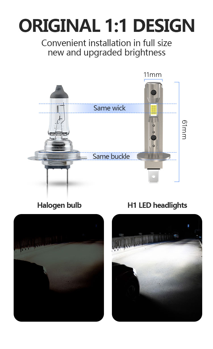 2 Pieces Brand New H1 Super LED Bulb 18W Car Light 12V 6500K Super ...