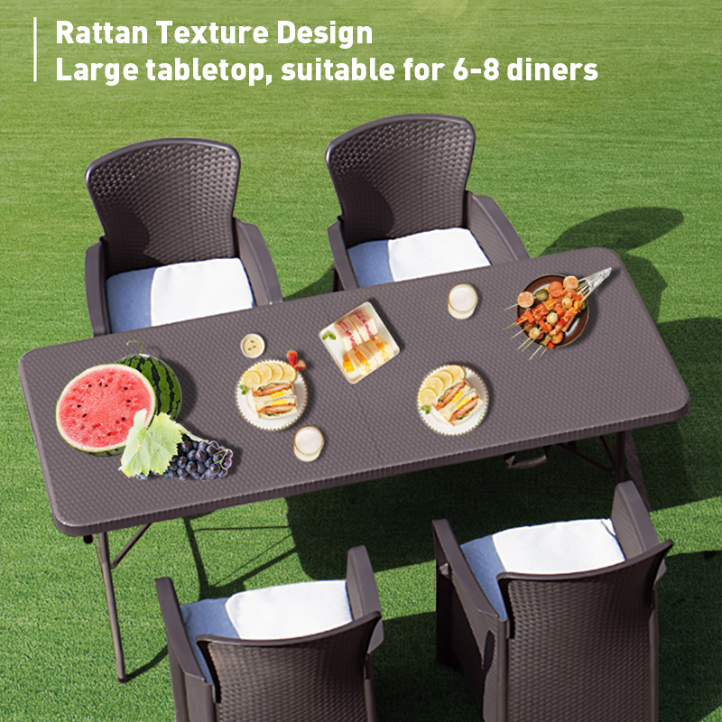 Folding table 180cm picnic table office plastic table camping table ...