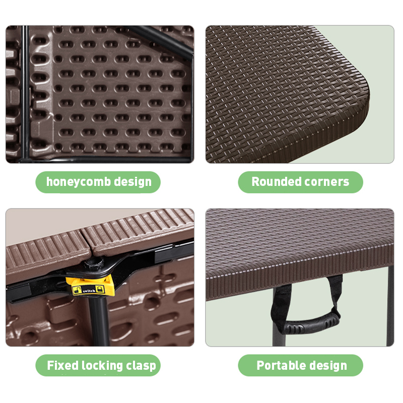 Folding table 180cm picnic table office plastic table camping table ...