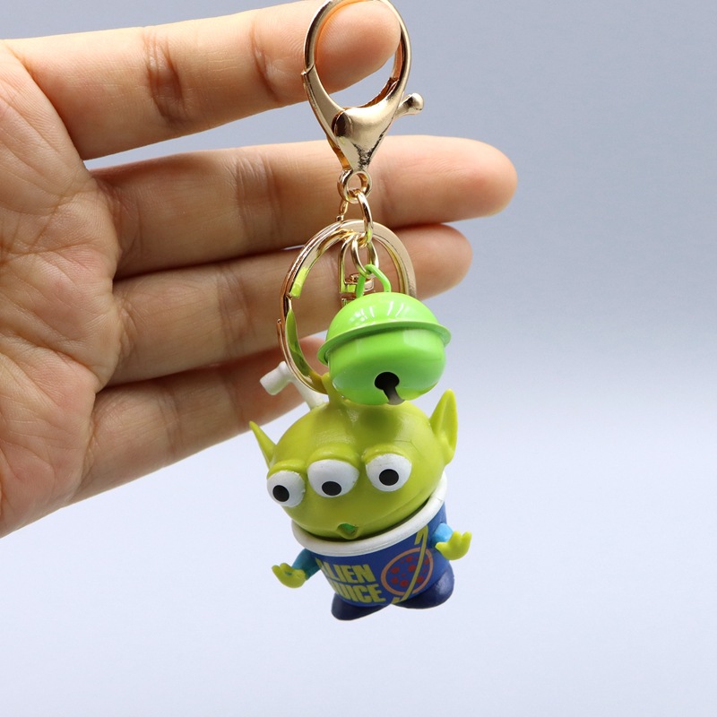 3Pcs/Set 4.4cm Anime Toy Story Figure Aliens Key Chain Hamburger Fries ...