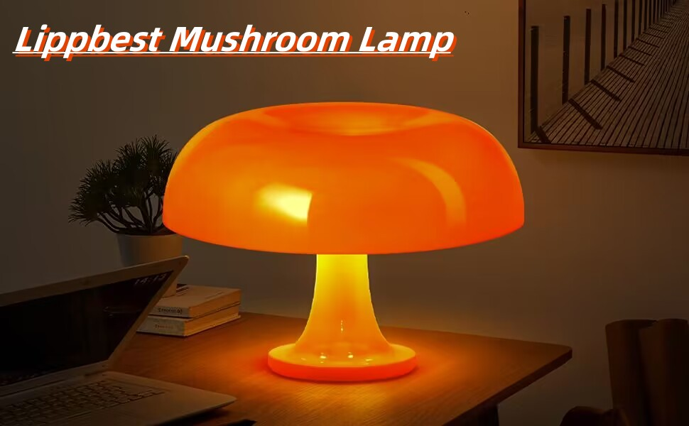 Mushroom Lamp 5V 12W Orange Mushroom Desk Lamp Mushroom Lamp for Room ...