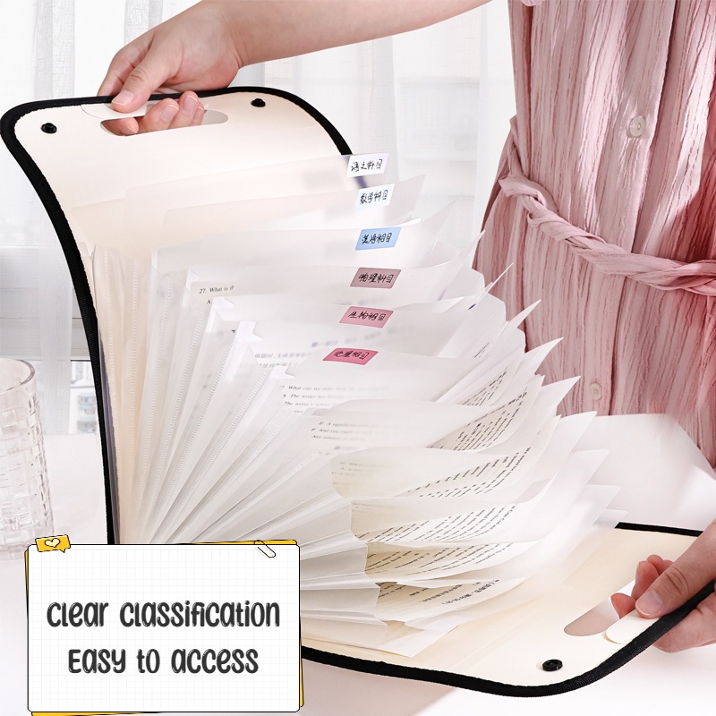 Expanding File Folder Paper Organizers Documents Pouch School Supplies ...
