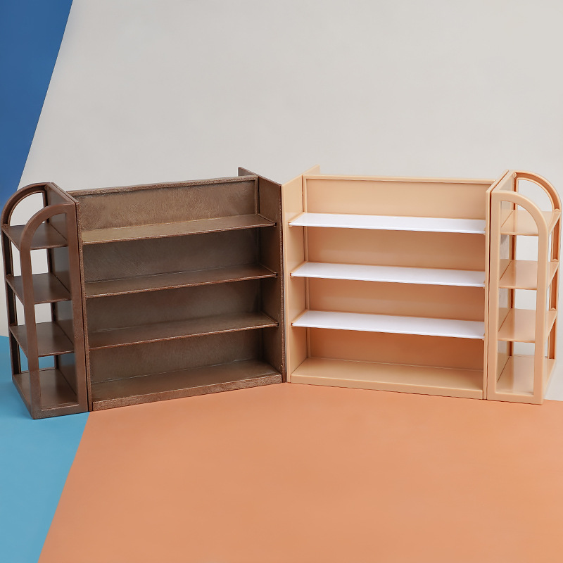 Micro Landscape Mini Scale Four-Sided Three-In-One Supermarket Shelf ...
