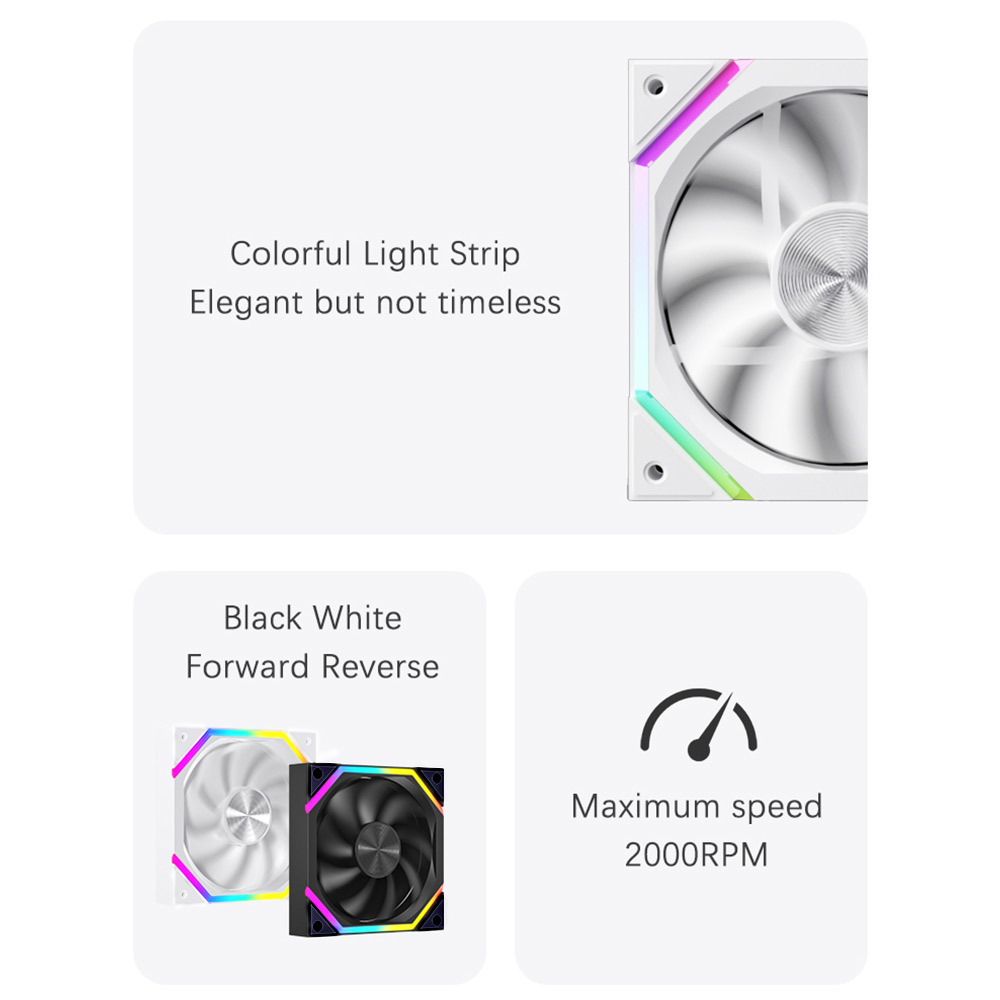 Jungle Leopard Star-River Galaxy ARGB CPU Fan 120mm 4PIN PWM Single PC ...