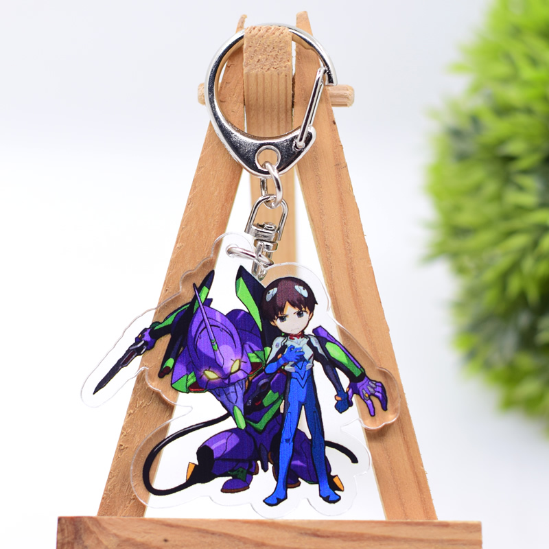 EVA Keychain Anime Acrylic Keyring Cute Cartoon Accessory 10 Styles ...