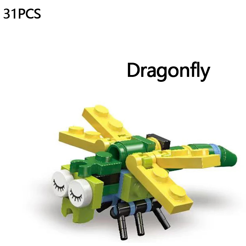 Mini Insect Series Building Block Ladybug Dragonfly Butterfly Snail ...