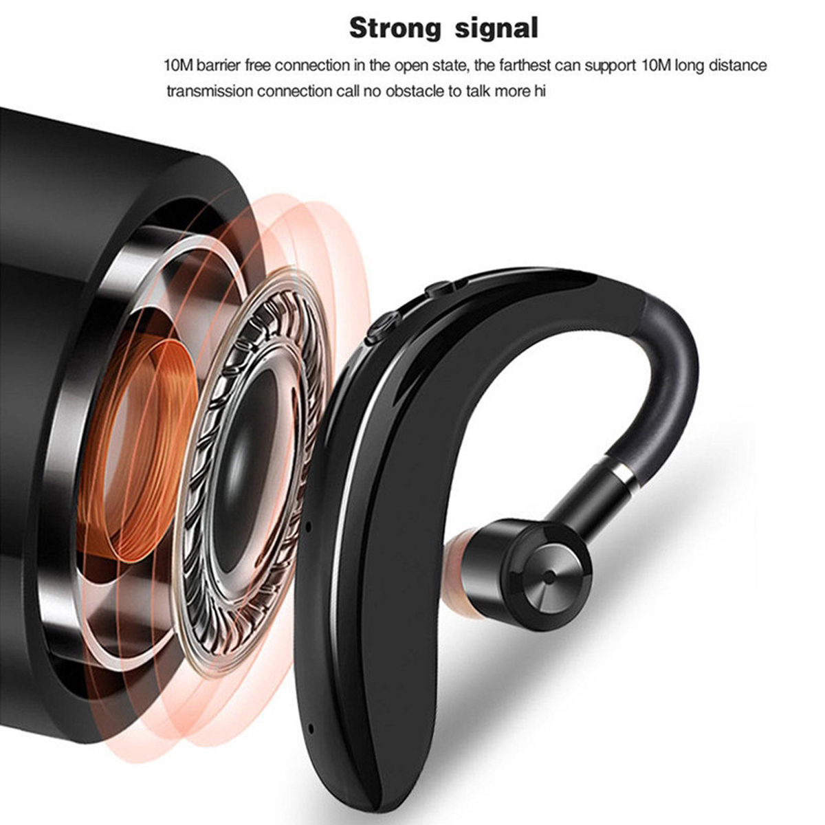 S109 Left Right Wear Single Ear Car Sports Bluetooth Headset | Shopee ...