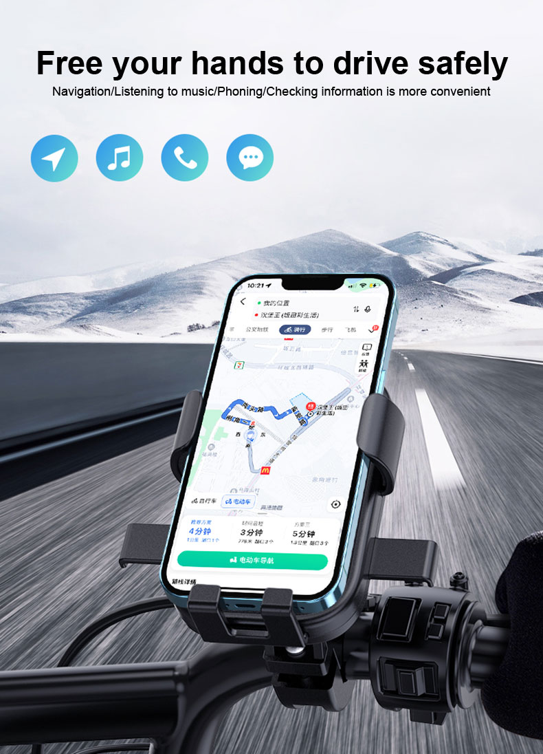 Extended Universal Motorcycle Stem Mount & TiGRA NEO LITE Case for Huawei P20 PRO (sku 45673)