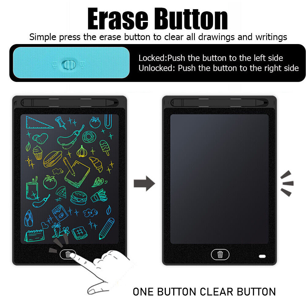 8.5/10/12 Inch Colorful LCD Writing Tablet with string for Kid 3 4 5 6 ...