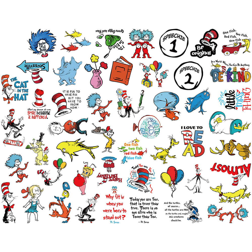 [Large Stickers]50PCS Dr. Seuss Graffiti Waterproof Stickers for Laptop ...