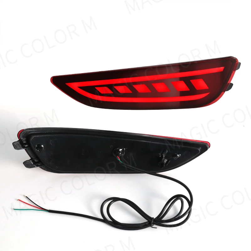 CARSPEED LED Rear Bumper Reflector Lights For Honda Civic Hatchback 2017-2021 (Red)