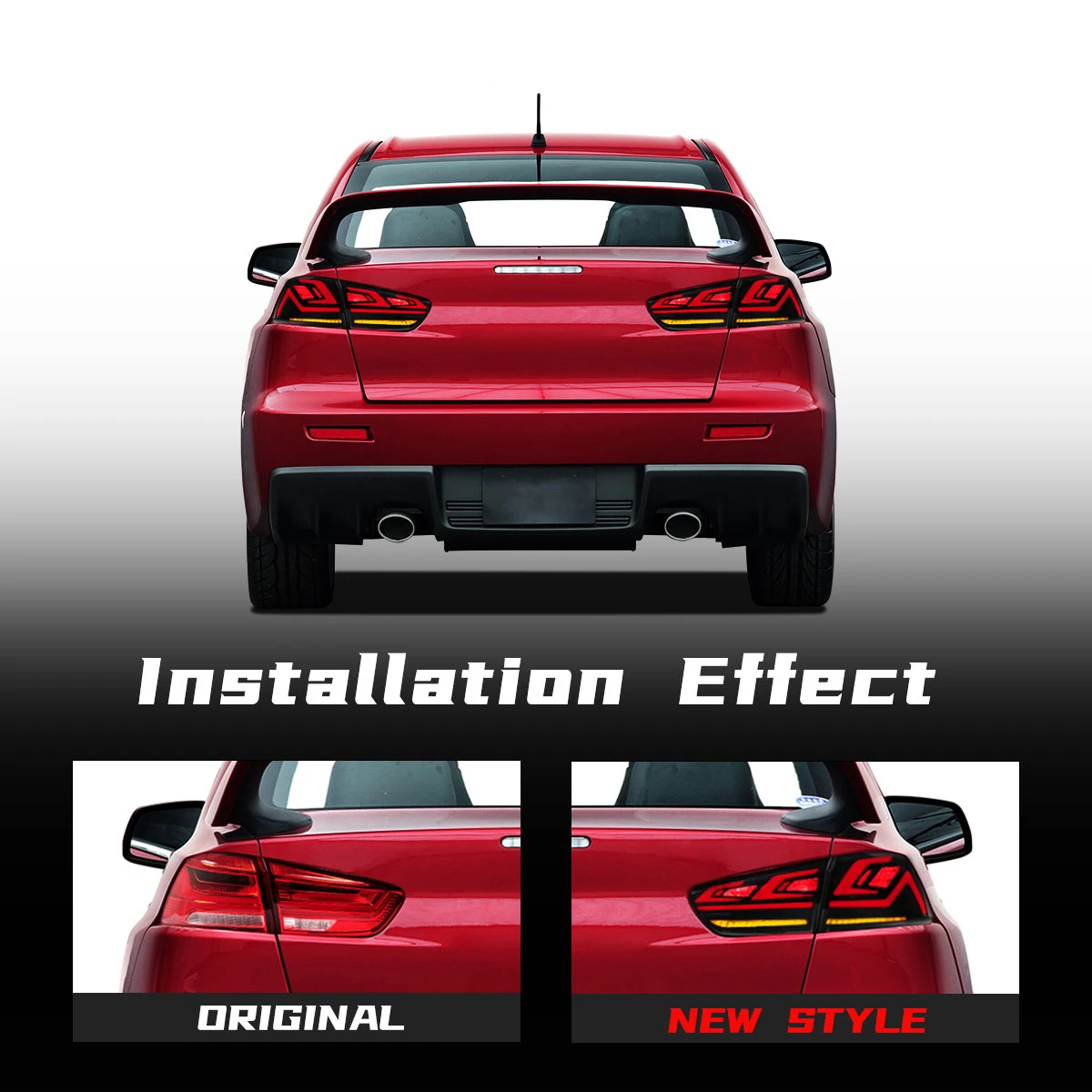 Diy Tail Lights for Mitsubishi Lancer Evo Sedan 2008 2009 2010 2011