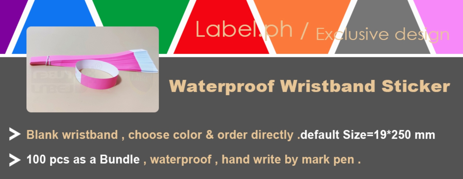 100pcs waterproof wristband resort sticker tyvek paper disposable wrist ...