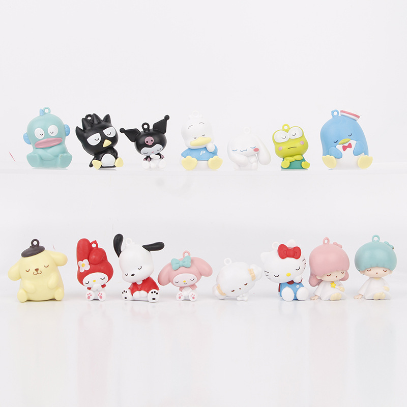 15Pcs/Set My Melody Anime Figure Kuromi Pochacco Cinnamoroll Hello ...