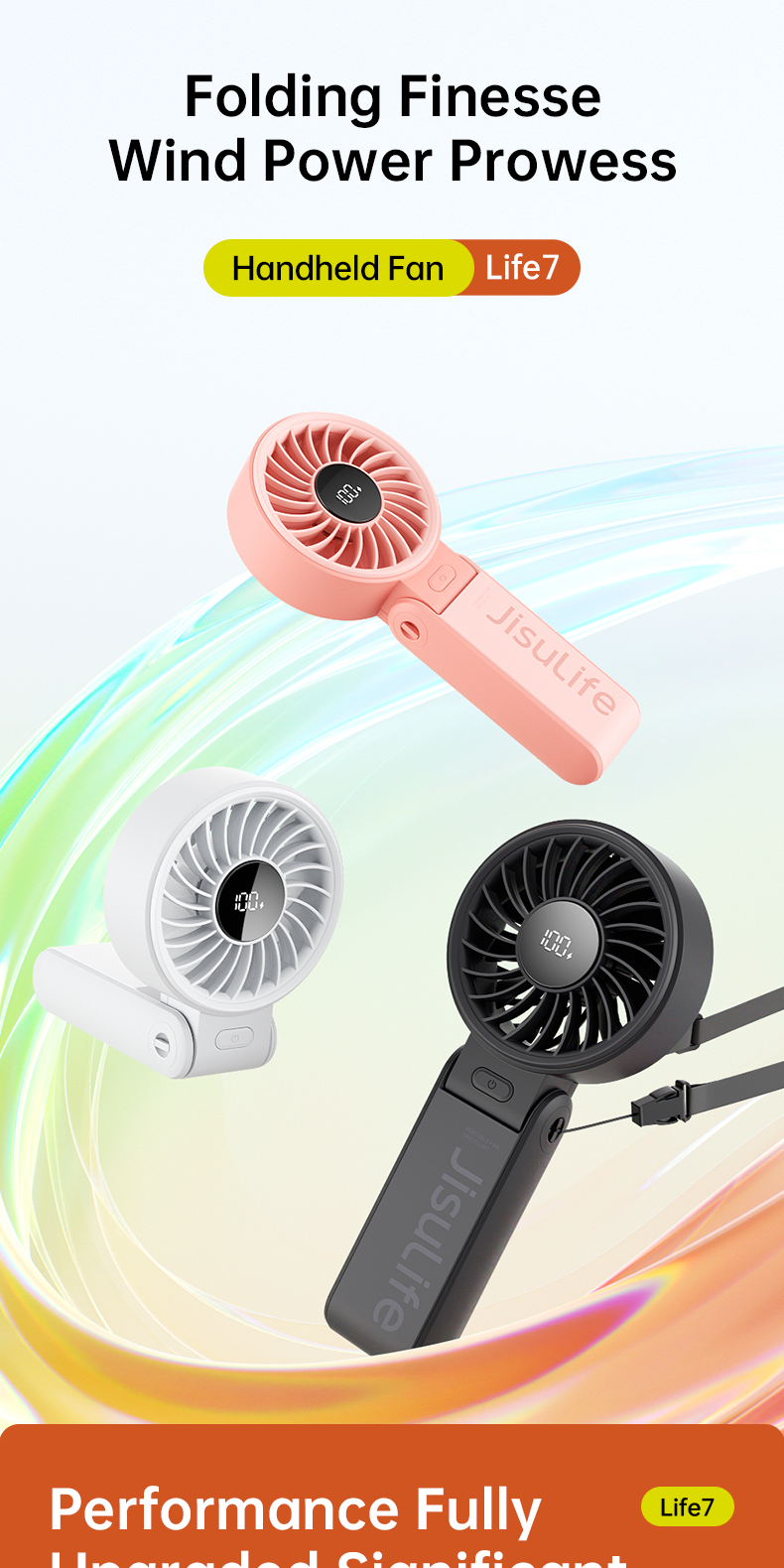 Jisulife Handheld Fan Life Mini Fan Portable Rechargeable Electric Fans Mah Battery