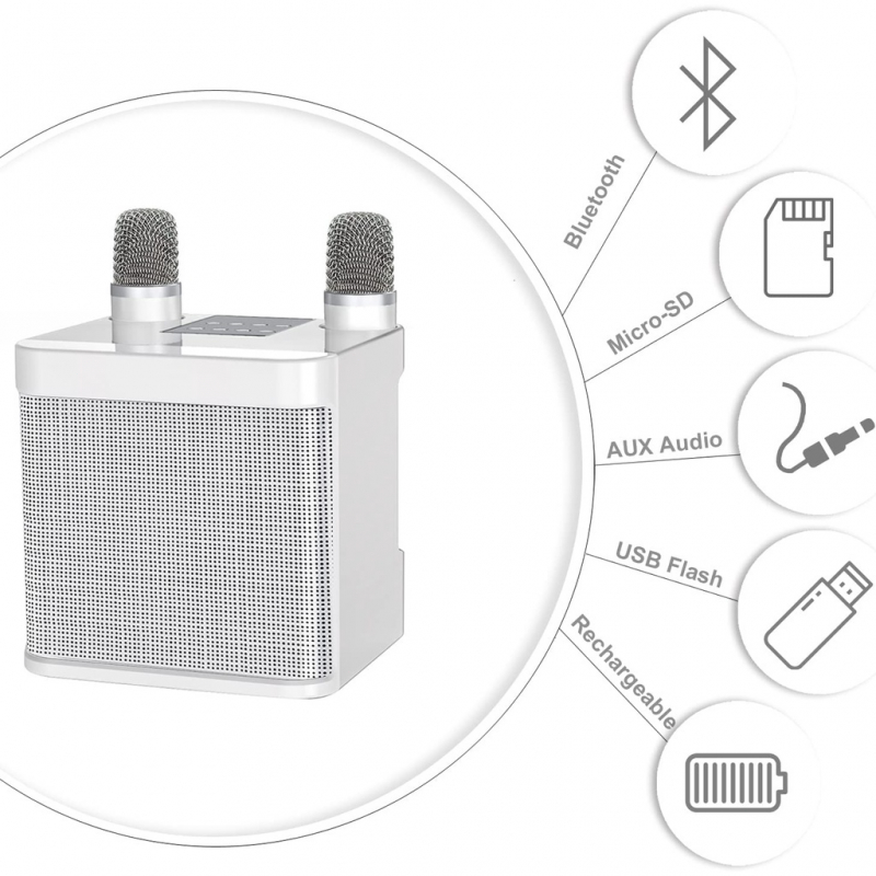 3D Stereo Amplifier Wireless Speaker Portable Karaoke Bluetooth Speaker ...