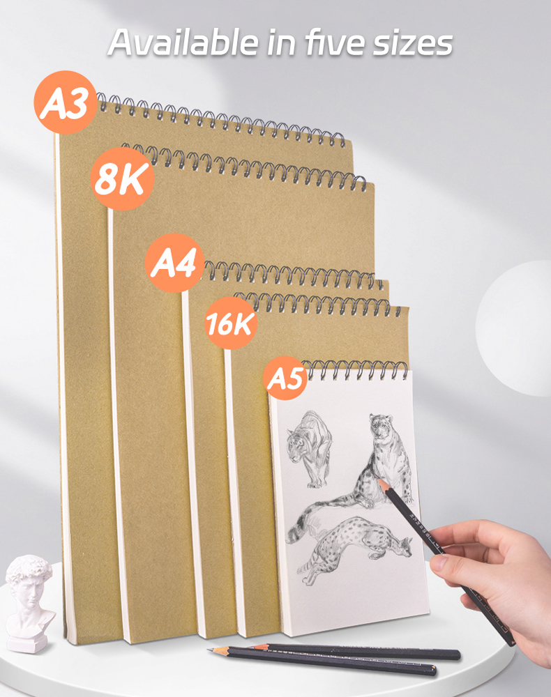 ProProfessional Sketchbook Drawing Notepad 160 GSM Color Pencil, Oil