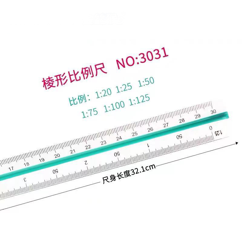 30cm Triangular Scale Ruler Stationery Drawing Measuring Architect ...