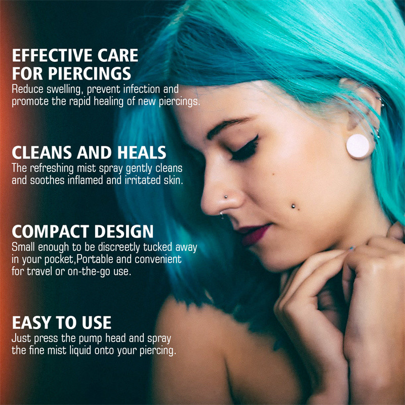 Piercing Aftercare Spray Earring Hole Cleaning Pain Relieving Swelling ...