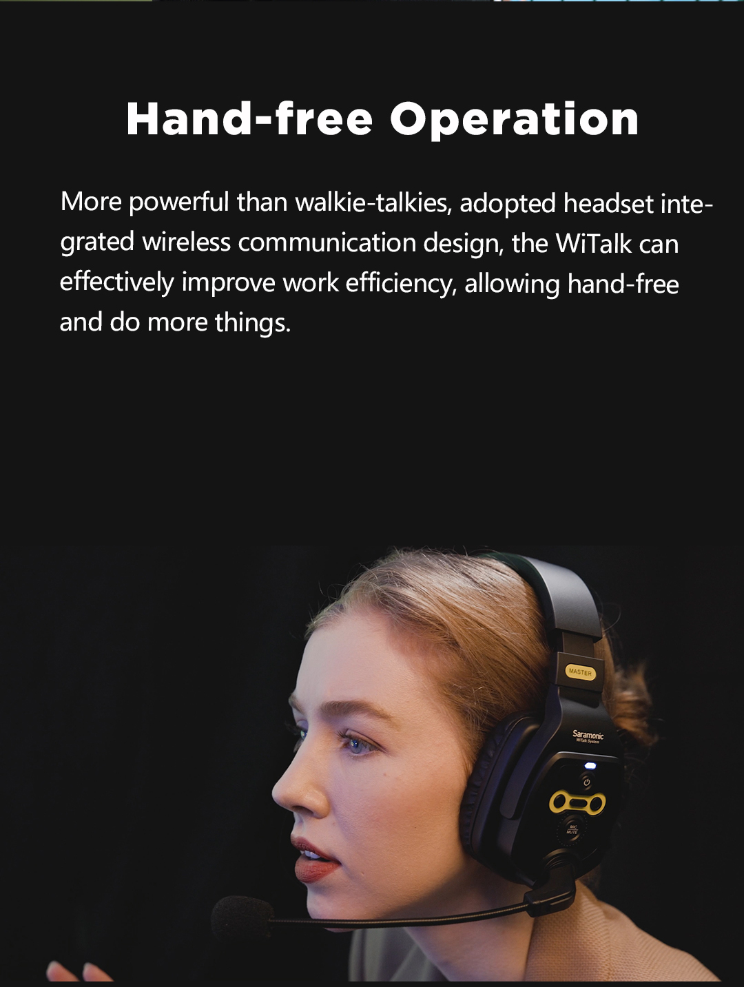 Saramonic WiTalk WT5D Professional Wireless Intercom Headset System ...