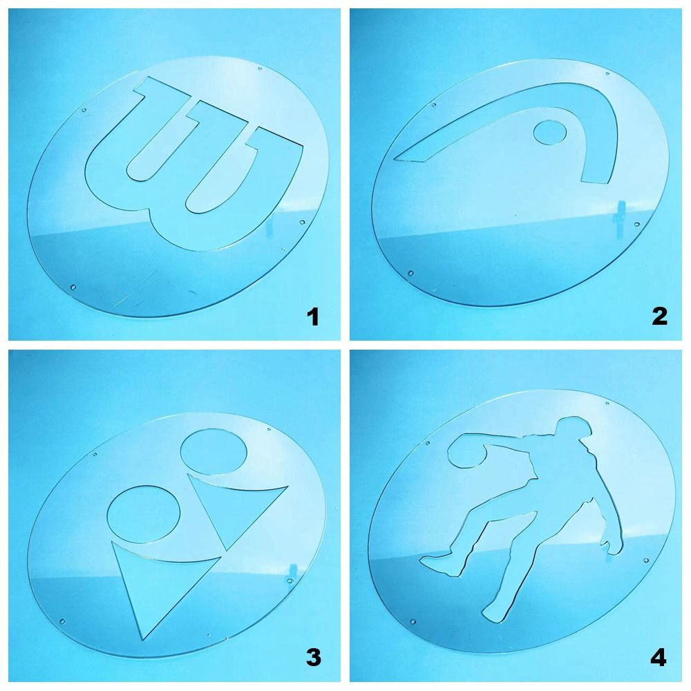 OPTIMISTI Binminton Racket LOGO Stencil, Plastic Reusable Racquet ...