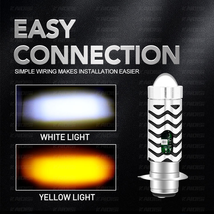 Motorcycle T19 LED Headlight Bulb W/Parklight Universal High and Low ...