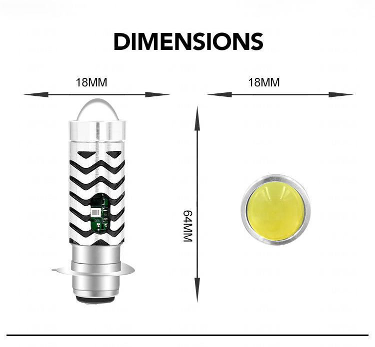 Motorcycle T19 LED Headlight Bulb W/Parklight Universal High and Low ...