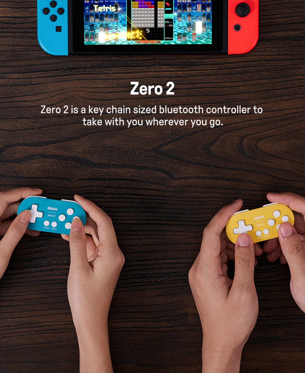 8BitDo Zero 2 Bluetooth Gamepad Mini Controller Compatible for Nintendo ...