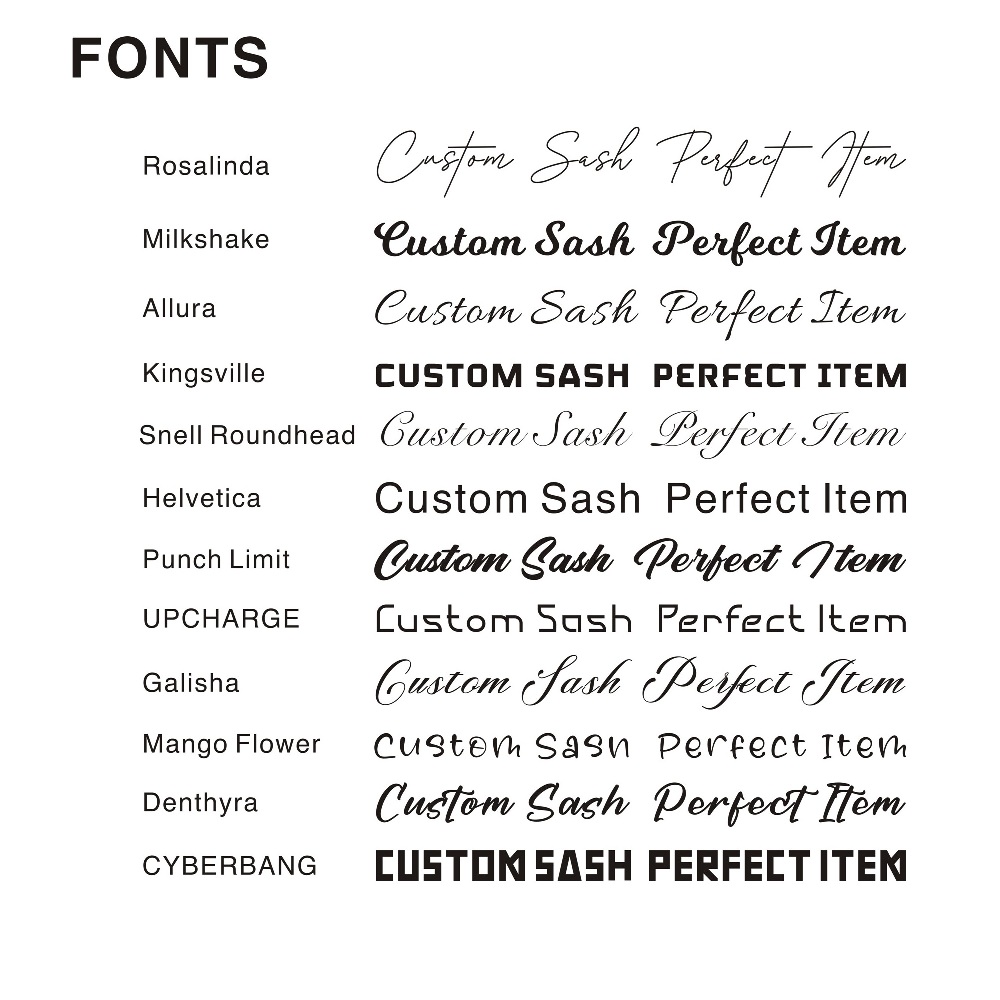 Custom Sash Length 180cm（Adult-use model） Print Your Word on Sash ...