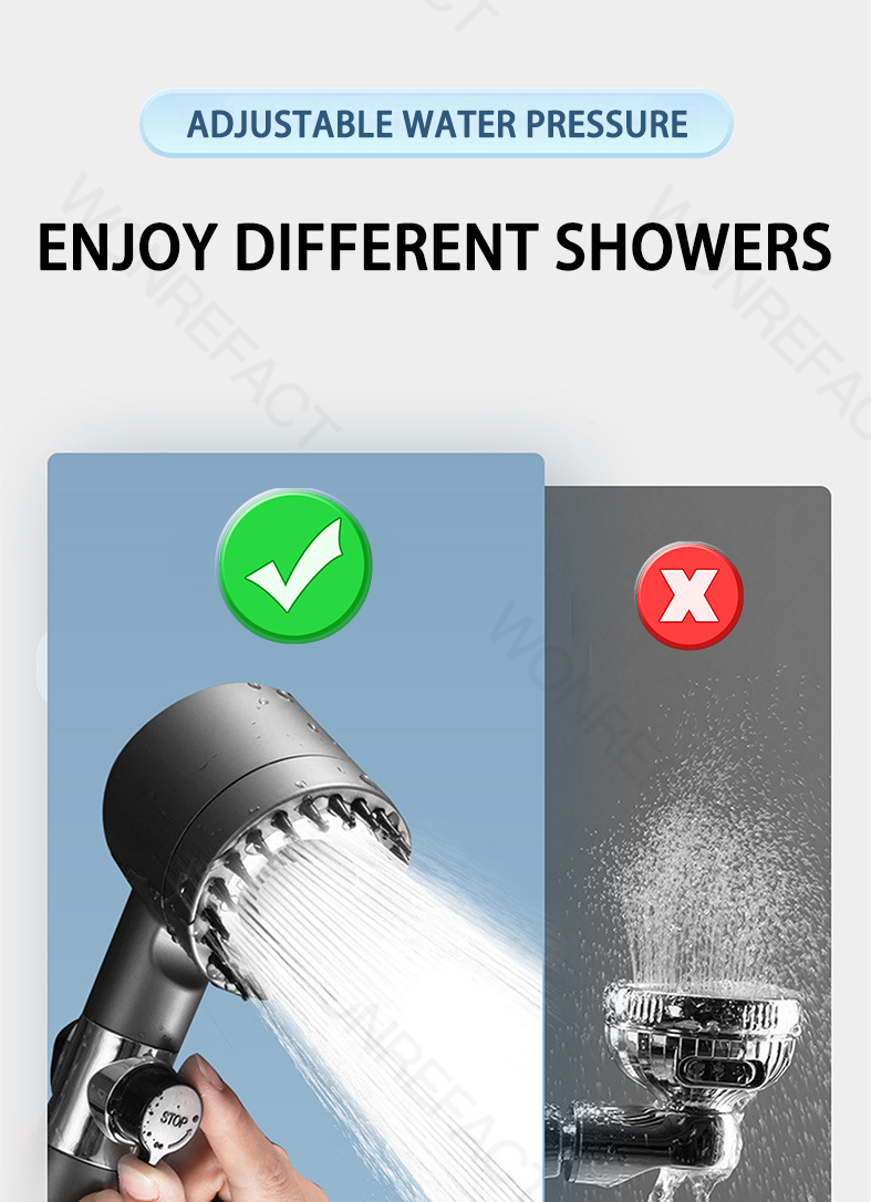 Fast Delivery Bathroom Handheld Shower Head With Filter High Pressure 3 ...
