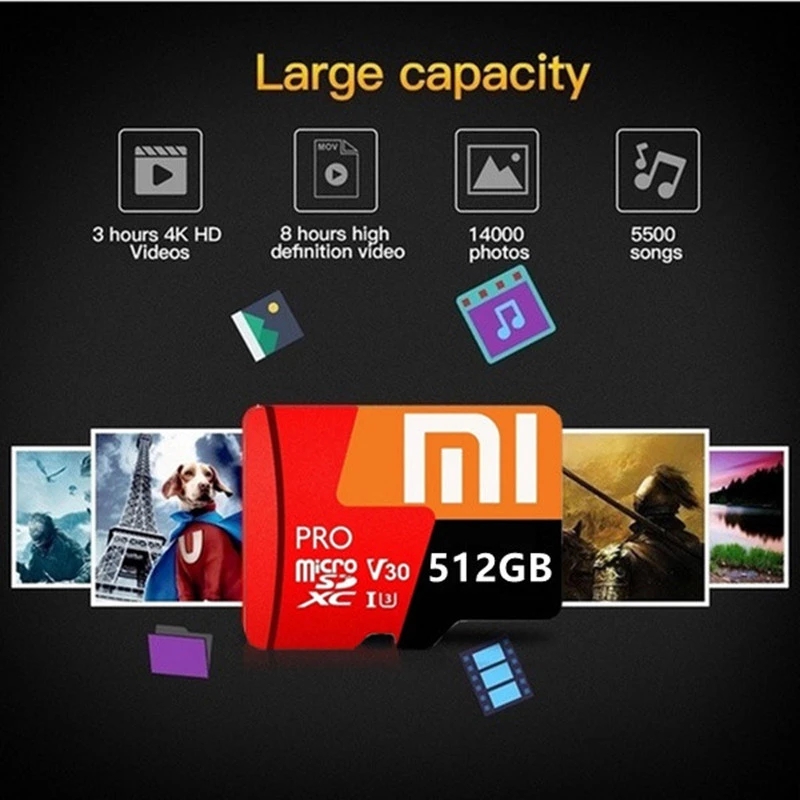 XIAOMI High-Speed micro sd 128gb 64gb 256gb 512gb 32gb micro sd 16gb ...