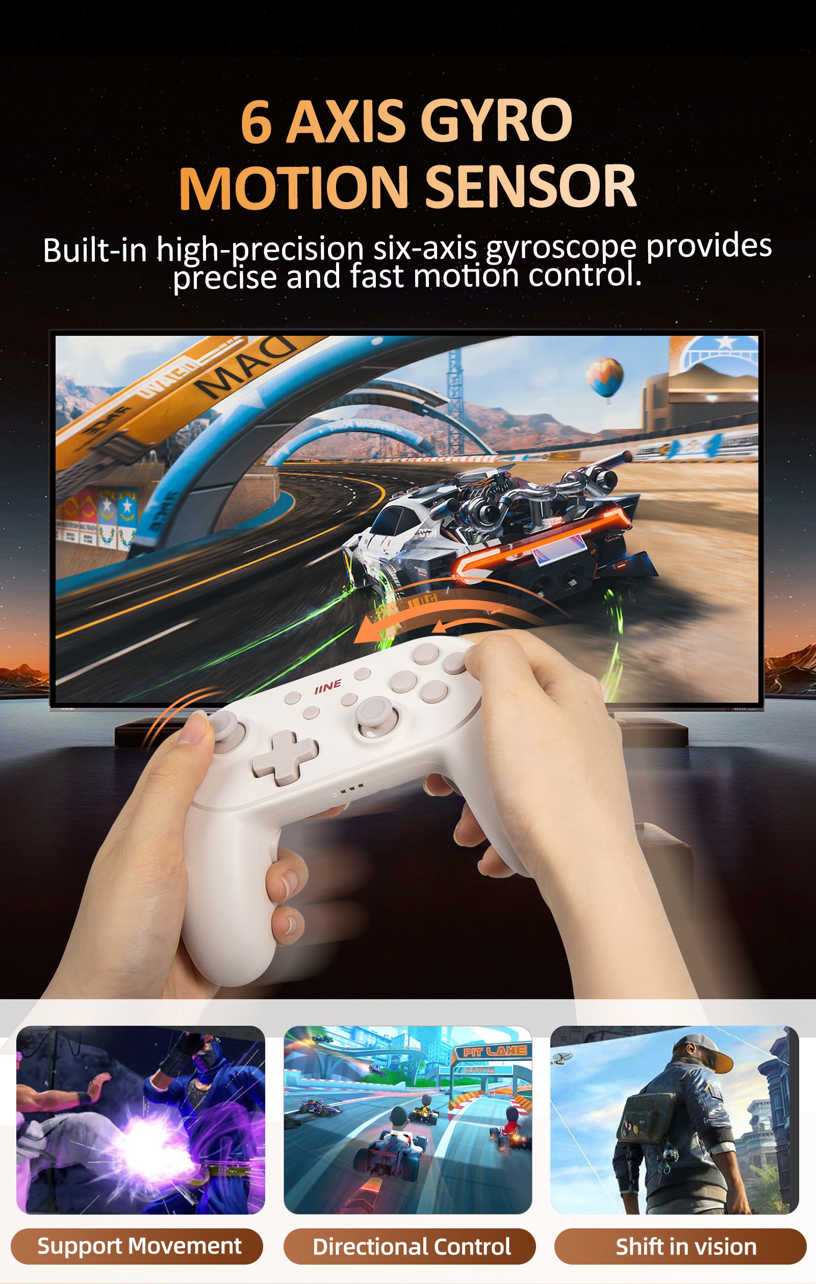 IINE Athena Wireless Pro Controller for Switch/Switch OLED/PC/IOS ...