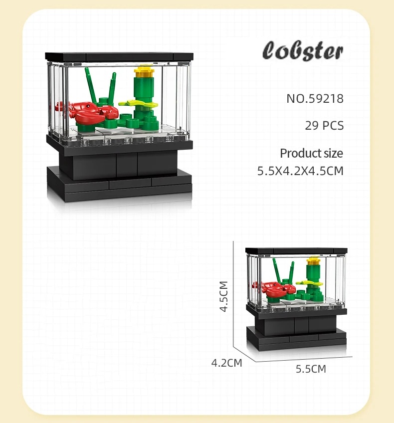 Fish Tank Building Blocks Set Pet Creative Diy Educational Building ...
