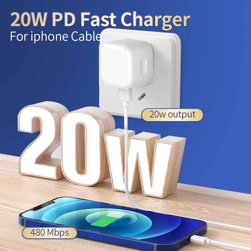 Pd 20W Charger Type C Cable Fast Charge Phone 13 12 11 14 Pro Max Plus ...