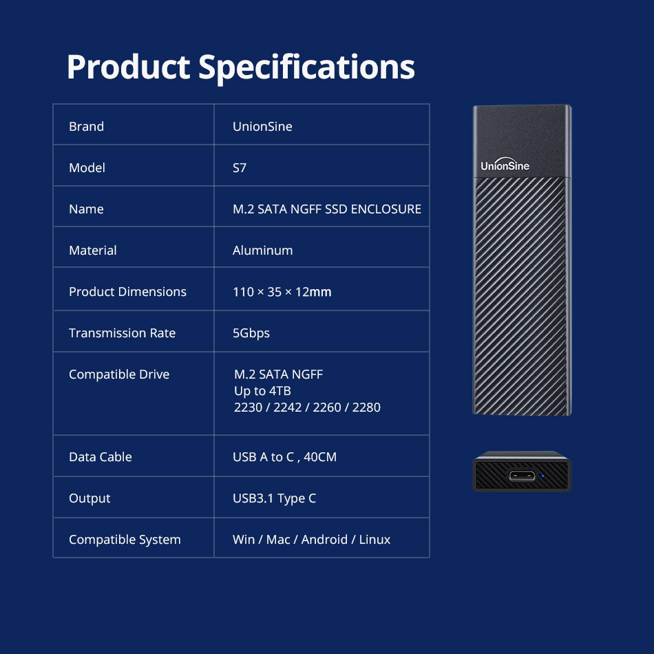 Yottamaster NVMe SATA SSD Enclosure, USB 3.2 Gen 2 Ghana