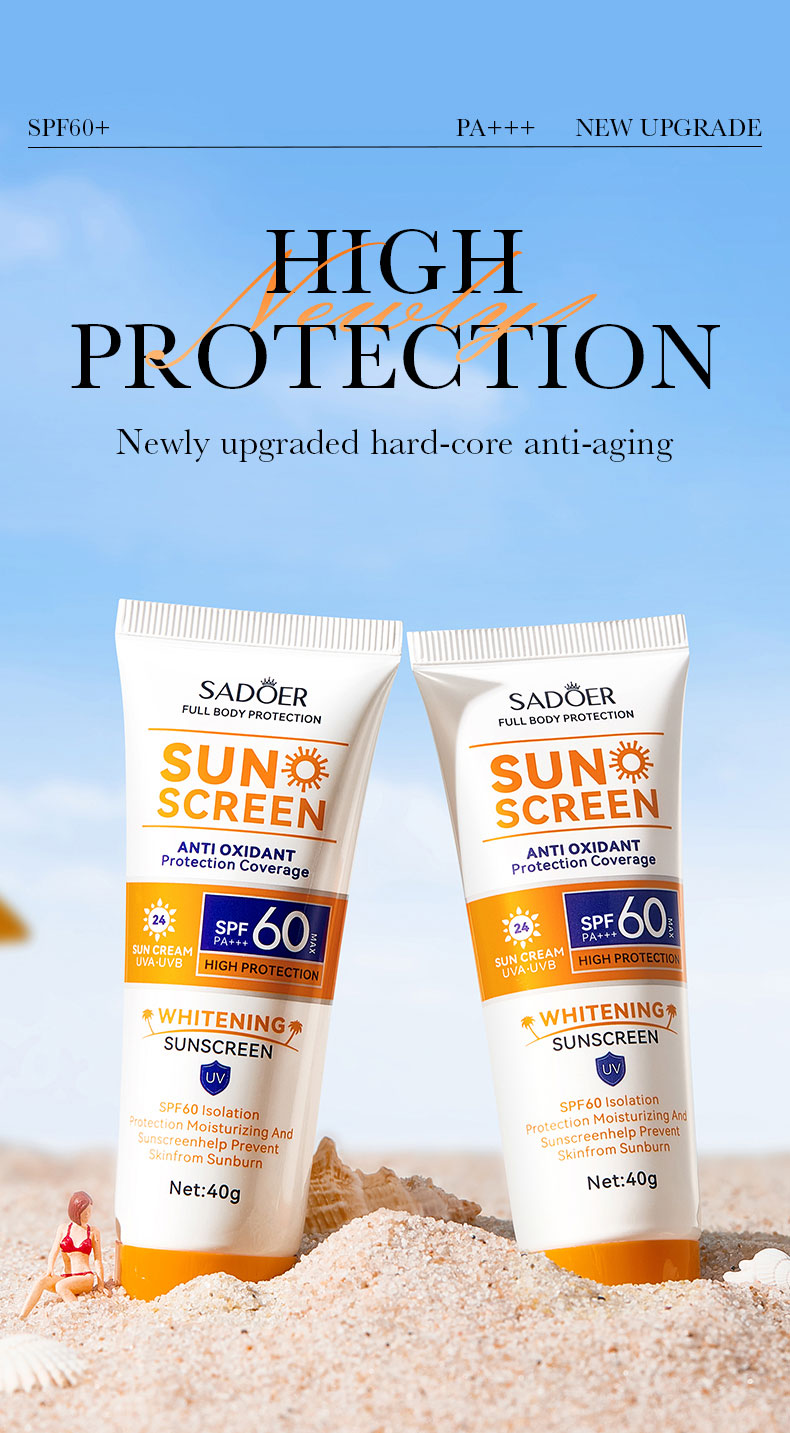 Isolation Sunscreen Cream Anti-Sweat Refreshing Non-Greasy Anti ...