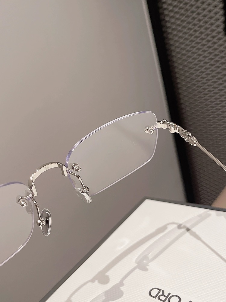 Photochromic anti radiation glasses Anti Radiation Rimless Eyeglasses ...