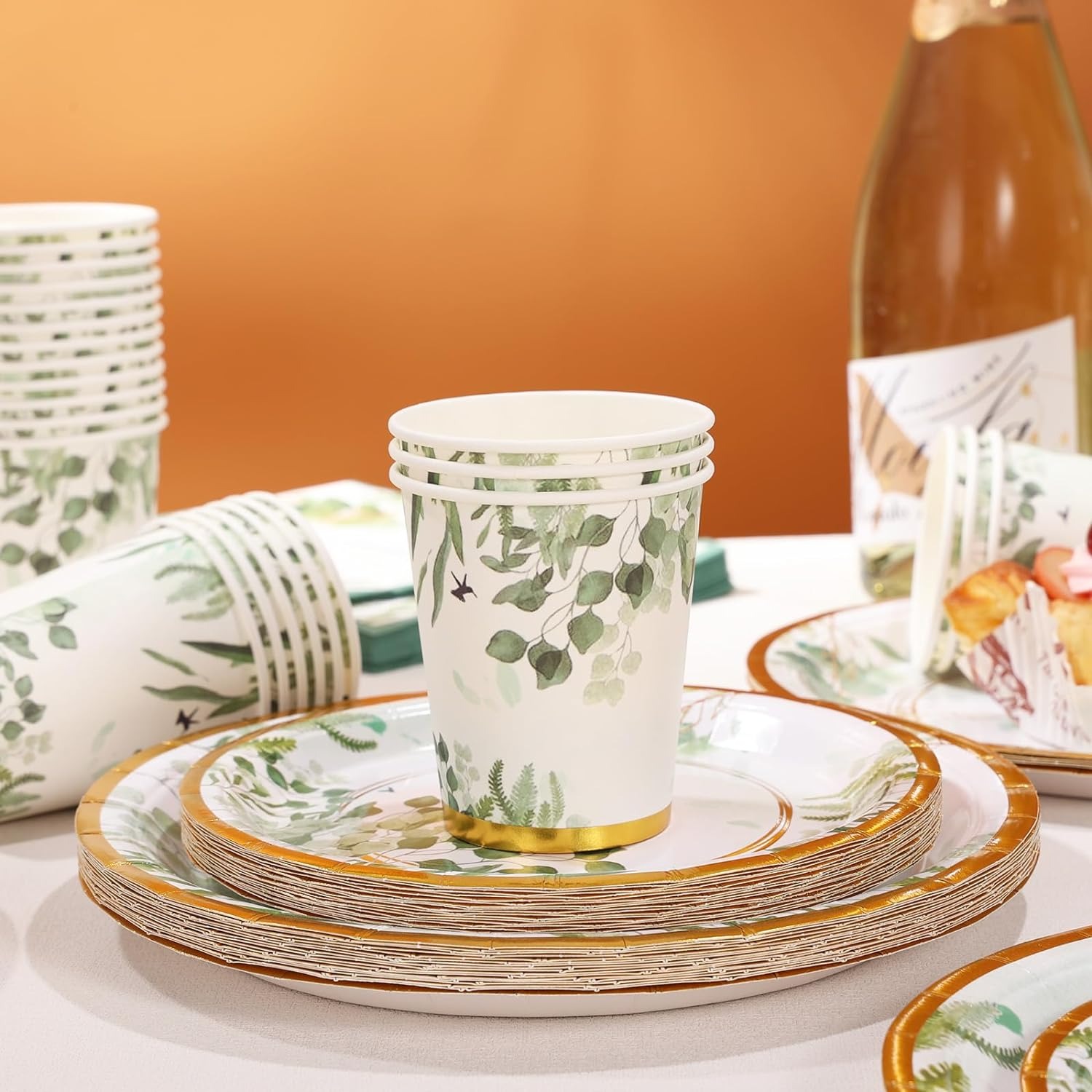 Sage Green disposable Plates and Napkins Party Supplies Sage Green ...