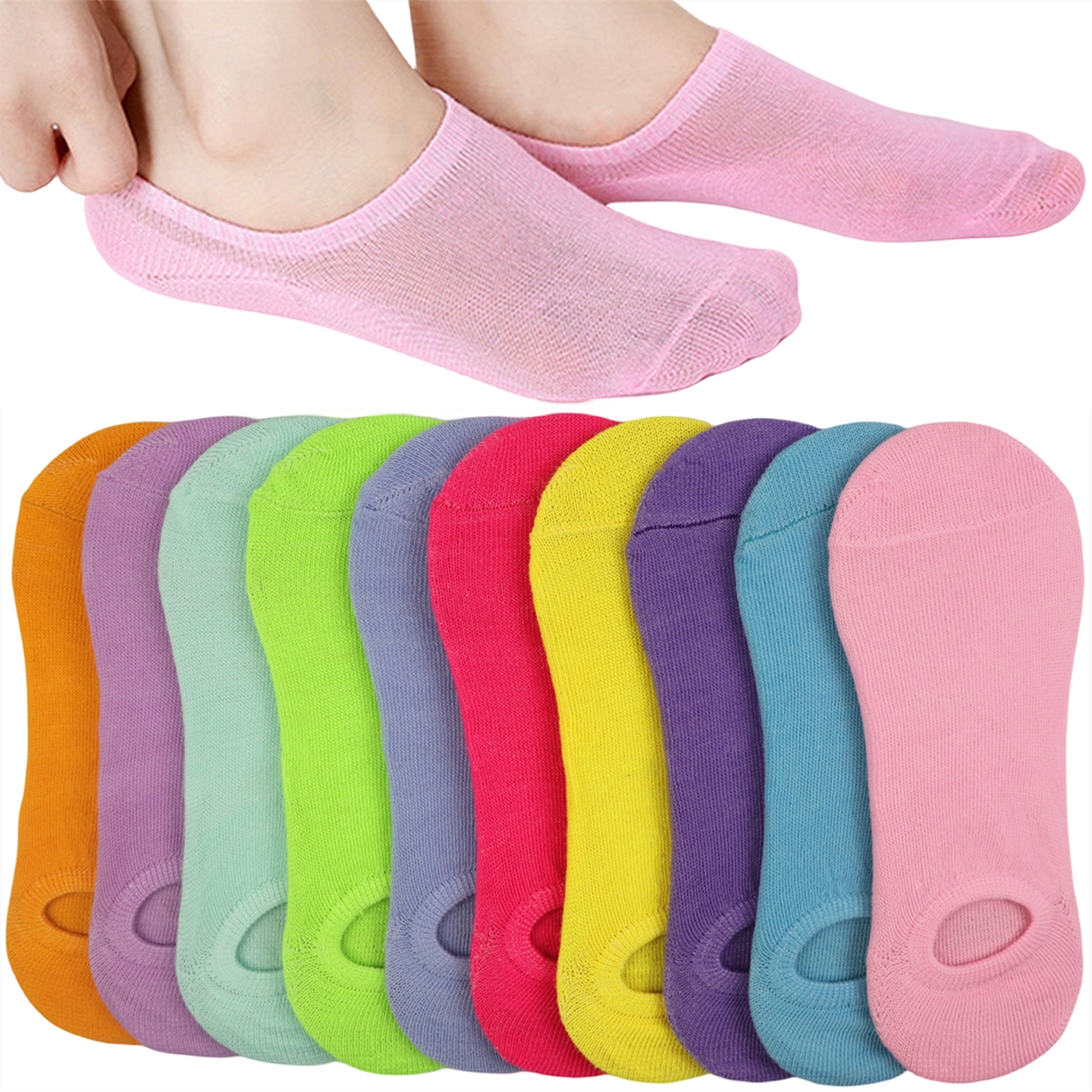 Women Sock Invisible Candy Socks No Show Liner Socks Low Cut Socks ...