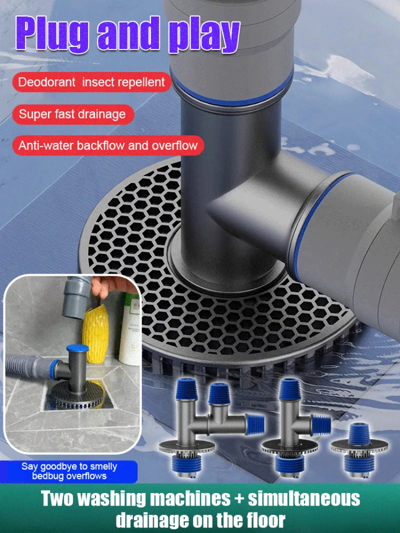 Universal Washing Machine Drain Floor Cover Drains Special Dishwasher Connector Sewer Washroom